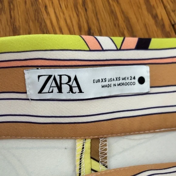 Zara Multicolor pucci Striped Shorts skort - Picture 2 of 4